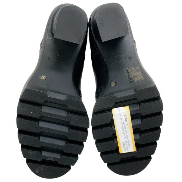 Santoni Black Leather Ferric Wing Tip Sock Booties - Picture 7 of 8